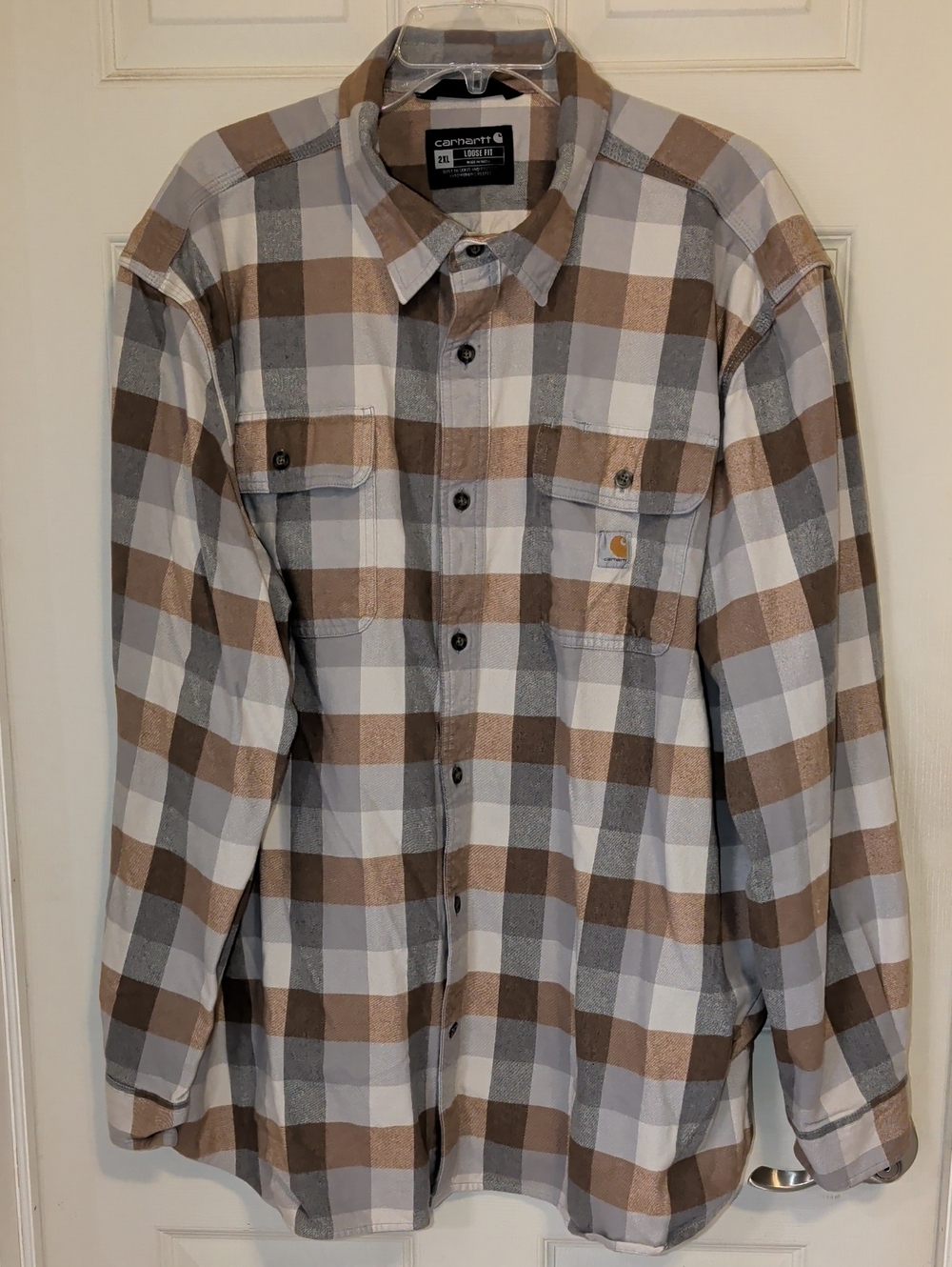 Carhartt loose fit heavyweight flannel plaid shirt Size 2XL